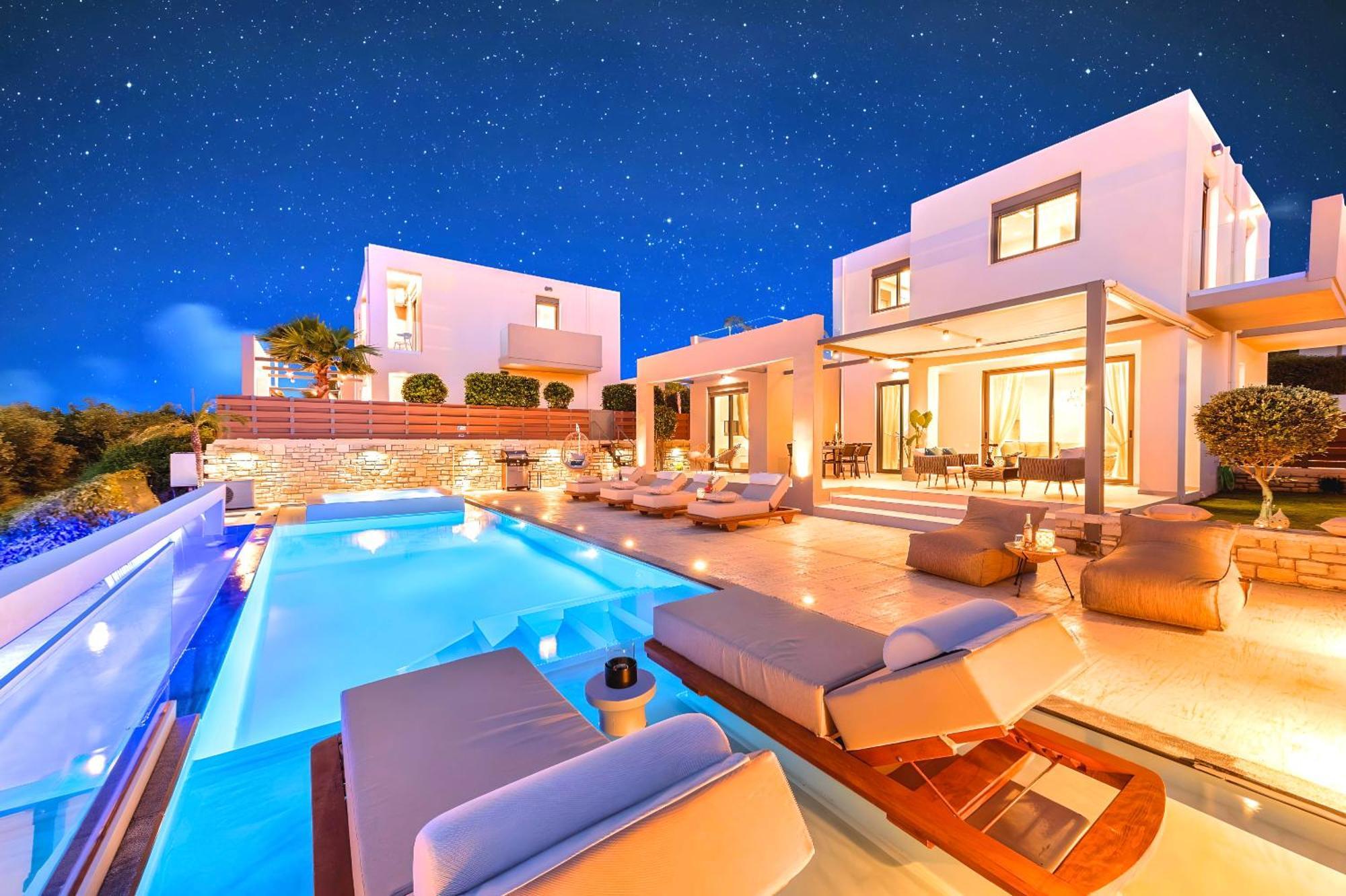 Minoas Villas Heated Pool Kournas Exterior photo