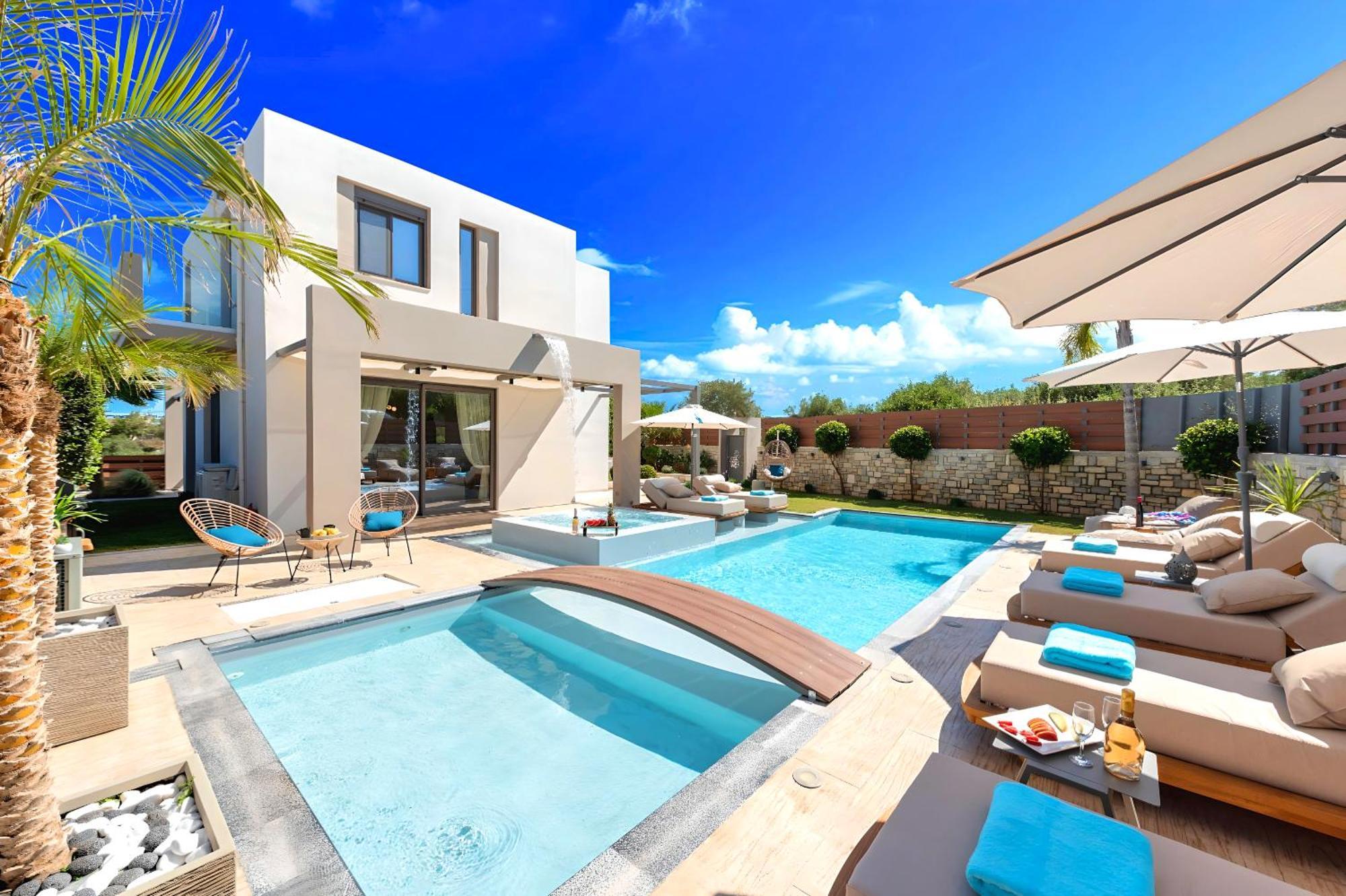 Minoas Villas Heated Pool Kournas Exterior photo