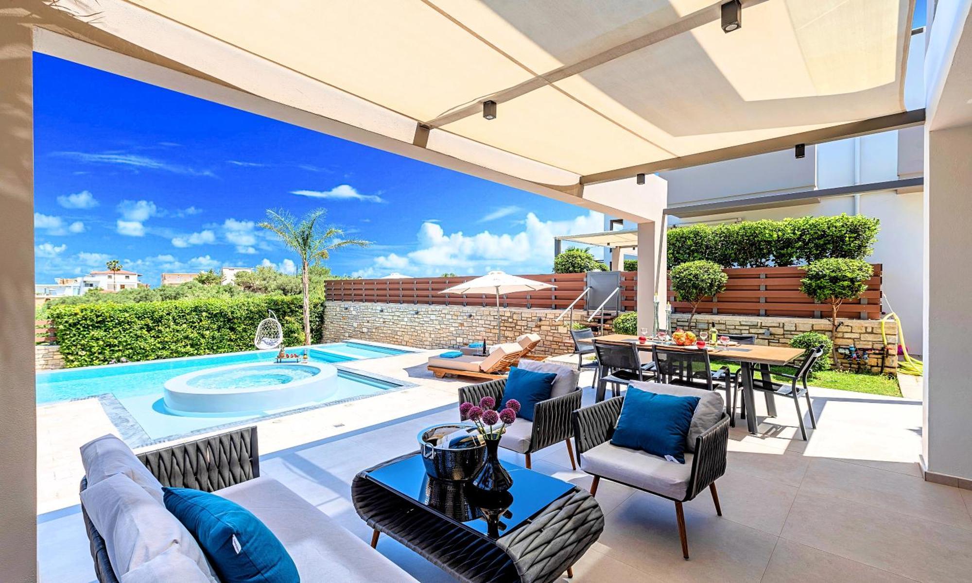 Minoas Villas Heated Pool Kournas Exterior photo